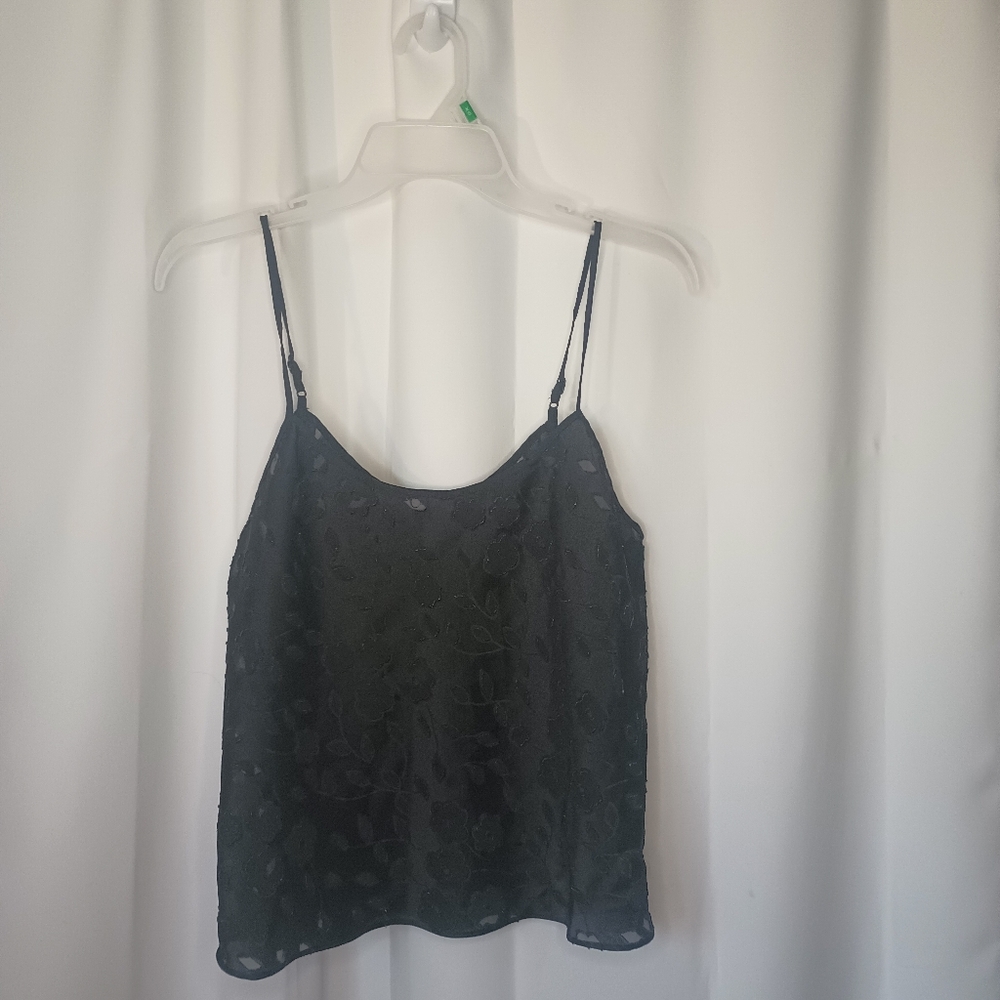Cinema Etoile Womens Sheer Floral Burnout Camisole Small Vtg 90s Fairy Grunge - Picture 2 of 9